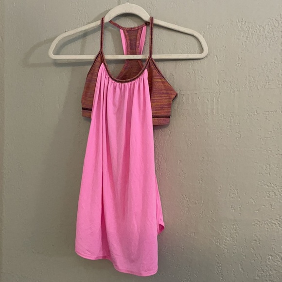 Lululemon Tuck me in Vintage Pink Bra Tank Combo - Picture 3 of 7